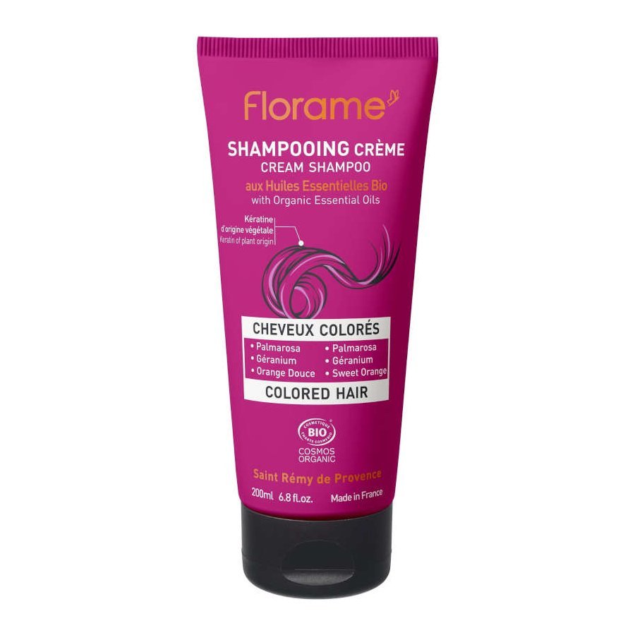 Shampoing Cheveux Colorés FLORAME aux Huiles Essentielles Bio