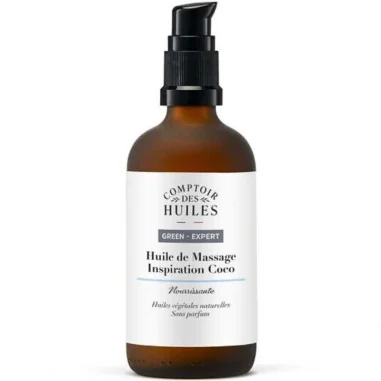 Huile de Massage Coco Nourrissante Bio - COMPTOIR des Huiles