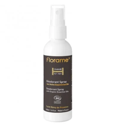 Déodorant Spray Bio Homme FLORAME - Sans Sels d'Aluminium
