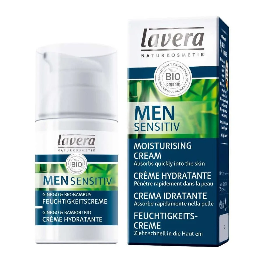 Crème Hydratante Visage LAVERA Men Sensitiv pour Homme Bio