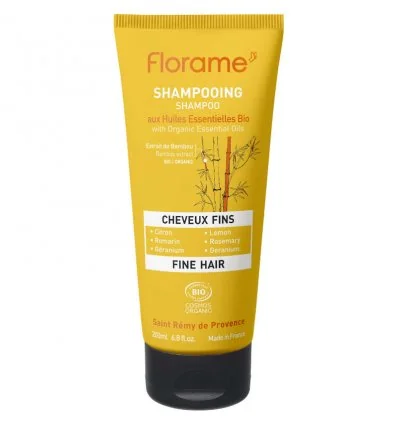 Shampoing Cheveux Fins FLORAME aux Huiles Essentielles Bio