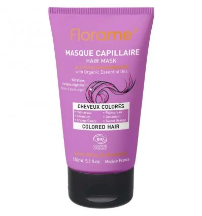 Masque Cheveux Colorés FLORAME aux Huiles Essentielles Bio