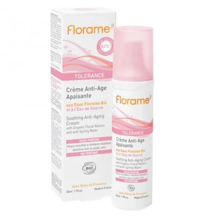 Crème Anti-Âge Apaisante Bio | FLORAME Tolérance