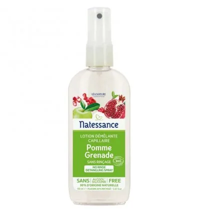 Lotion Démêlante Sans Rinçage Enfants Pomme Grenade Bio - NATESSANCE