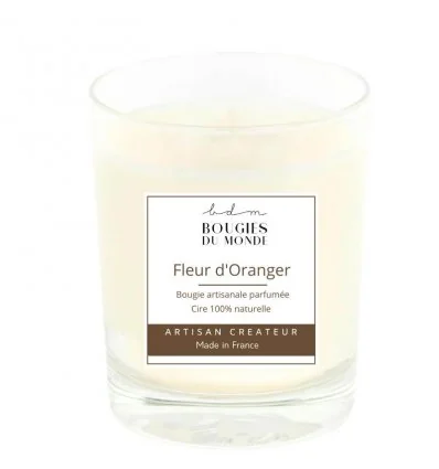 Bougie Naturelle Parfumée "Fleur d'Oranger" - BOUGIES du MONDE