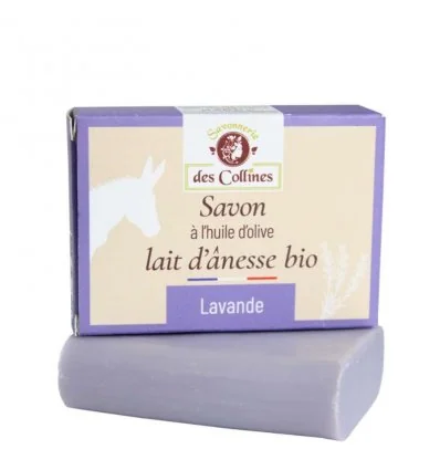 Savon au Lait d'Ânesse Bio Lavande - SAVONNERIE des Collines