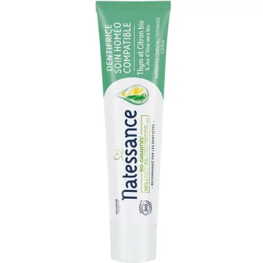 Dentifrice Soin Homéo-Compatible Thym Citron Bio - NATESSANCE