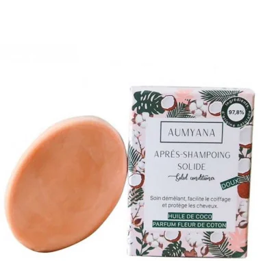 Après-Shampoing Solide Huile de Coco Bio - AUMYANA