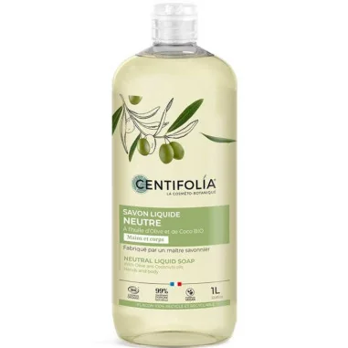 Savon Liquide Neutre Bio - CENTIFOLIA - Olive & Coco