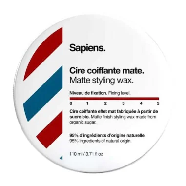 Cire Coiffante Mate Naturelle - Fixation Forte - SAPIENS