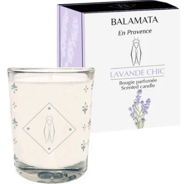 Bougie Lavande Chic en Cire Végétale - BALAMATA