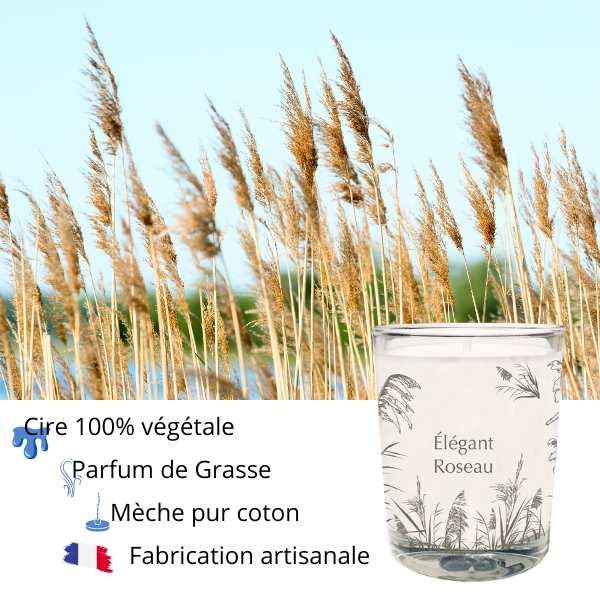 Bougie Parfumée Aquatique Élégant Roseau BALAMATA