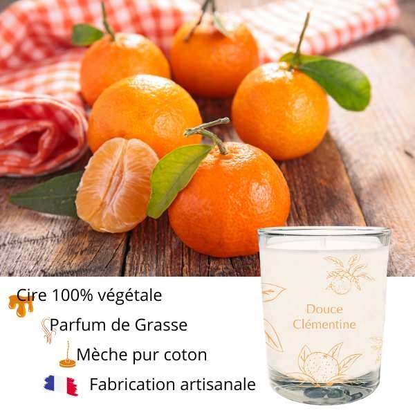 Bougie Clémentine Parfum de Grasse BALAMATA