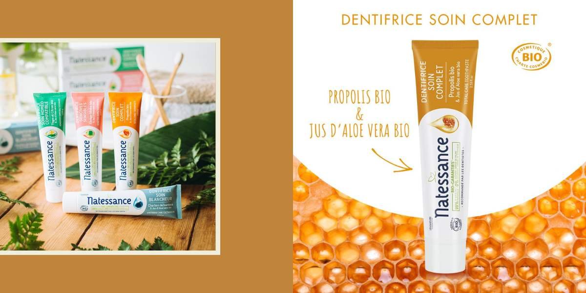 Dentifrice Propolis et Aloe V&eacute;ra Bio Natessance