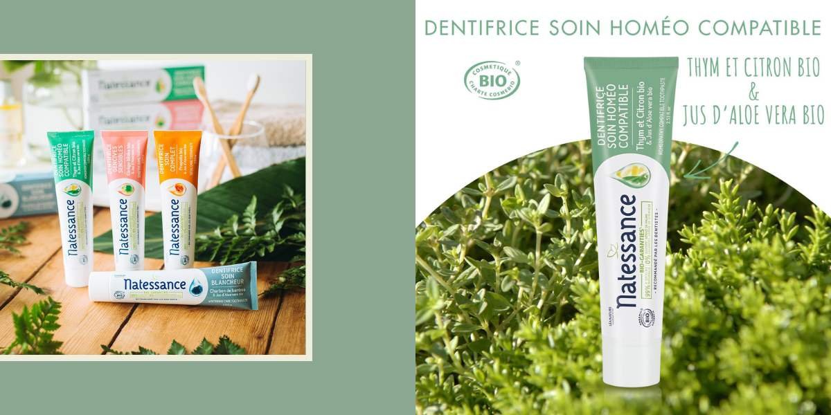 Dentifrice Soin Hom&eacute;o-Compatible Thym Citron Bio - Natessance